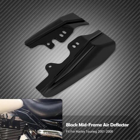 Déflecteur d'air central de cadre de moto noir/chrome pour Harley Touring Street Electra Glide Road King 2001-2008 - Déflecteurs d'air A (1/5)