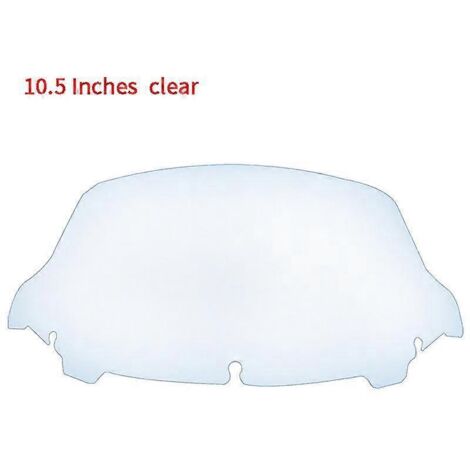Déflecteur de vent Wave pour pare-brise de moto Harley Electra Street Tri Glide Ultra Limited CVO FLHX FLHT (à partir de 2014) - 26,7 cm (10,5 pouces) transparent (1/5)