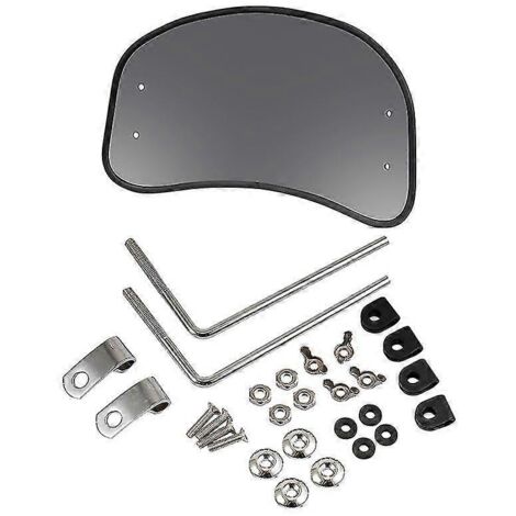 Pare-brise ovale transparent gris rétro modifié General Motorcycle, compatible avec la voiture électrique New Continent Honda S07 Niu - Gris (1/4)