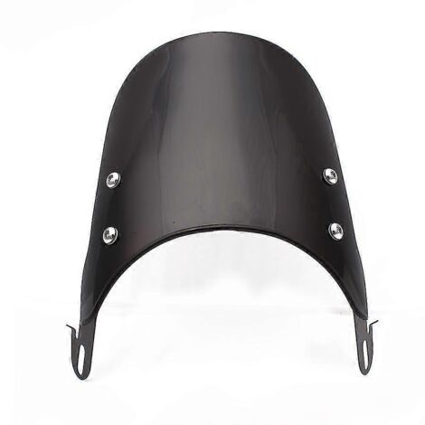 Déflecteur de vent sport compact et personnalisé noir/transparent pour motos, pare-brise rétro 4-7 pouces, compatible avec phares, universel pour Yamaha et Harley-Davidson. (1/5)