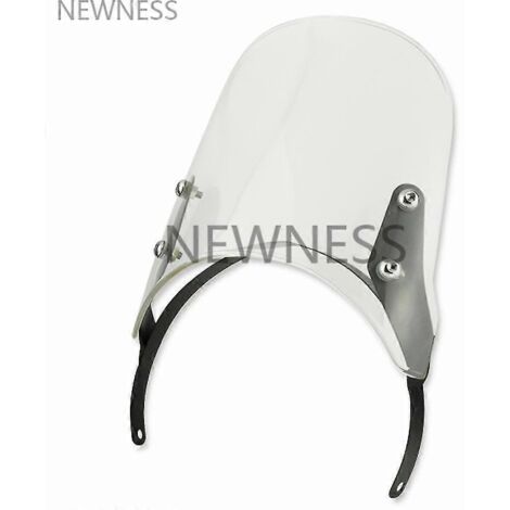 Pare-brise de moto 7,5" avec carénage compact, déflecteur de vent et visière d'instrumentation pour modèles Royal Enfield Classic 500 cm3 - Transparent (1/5)