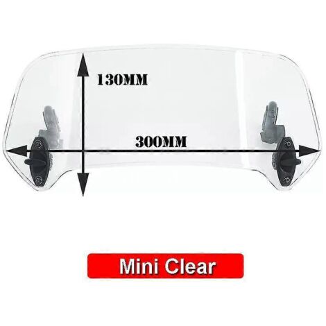 Extension de spoiler de pare-brise réglable à fixation par pince pour BMW R1250GS, F650GS et F900XR (2023) et Kawasaki Versys 650/1000 (Mini transparent). (1/5)