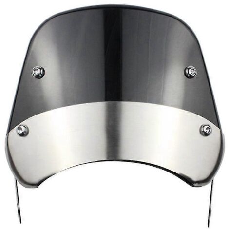 Déflecteur de vent universel noir pour pare-brise de moto (compatible Harley, Honda, Yamaha, Kawasaki, Suzuki, phares de 5" à 9,45") - n° 0674 (1/5)