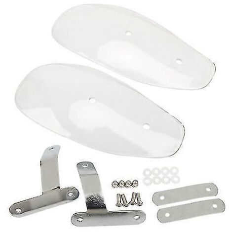 Pare-brise, protège-mains et déflecteur de vent pour moto Harley Touring FLHT FLHX 1996-2013, Chopper, Cruiser, Custom - Transparent (1/5)