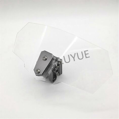 Déflecteur de vent transparent à flux d'air réglable pour pare-brise BMW, Honda, Yamaha, Ducati et Suzuki - Titane (1/5)
