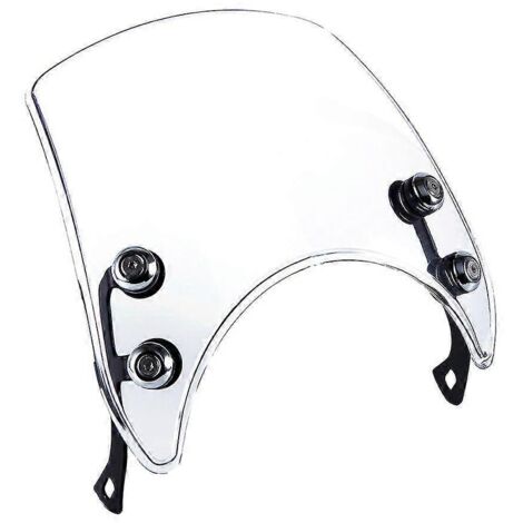 Pare-brise universel pour motos, déflecteur de vent pour Harley, Yamaha, Suzuki, Kawasaki, Triumph, Ducati, chopper et cruiser - Transparent (1/5)