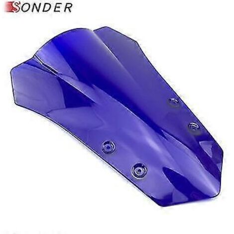 Pare-brise noir double bulle pour Yamaha MT-09 Tracer MT-09 FJ-09 2015-2016 - Bleu (1/5)