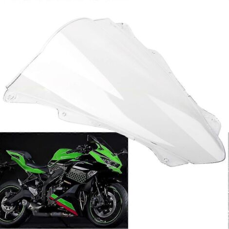 Pare-brise de moto Kawasaki Ninja ZX25R 2020, protection anti-vent à double bulle en plastique ABS transparent (1/5)