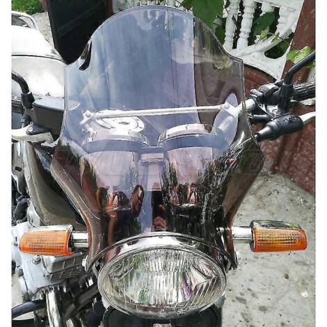 Pare-brise pour Yamaha YBR 125/250 (2004-2019) - Support latéral de phare personnalisé - Fumé (1/5)