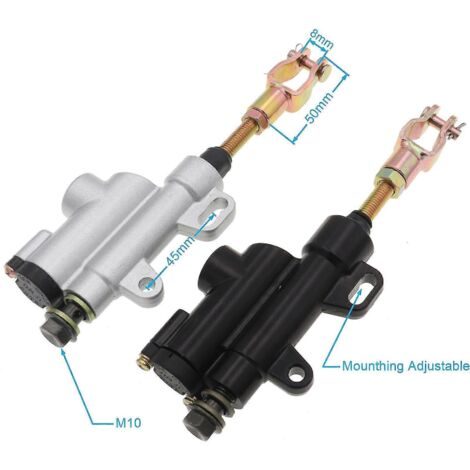 Maître-cylindre de frein hydraulique arrière neuf pour moto, compatible avec les modèles Thumpstar ATV Pit Pro Dirt Bike 50cc, 70cc, 110cc, 125cc, 150cc et 250cc - Noir (1/5)