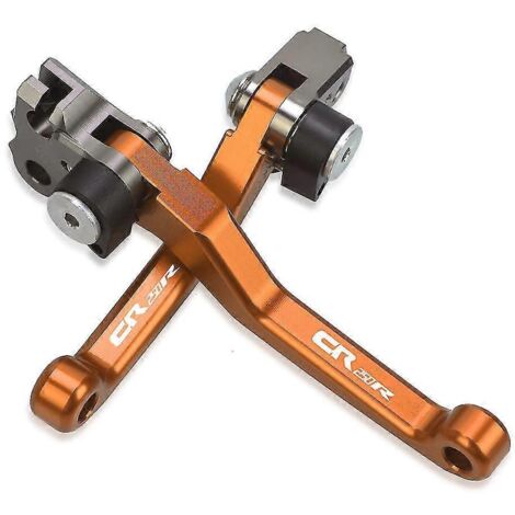 Leviers de frein et d'embrayage pour moto tout-terrain Honda CR 250R (1992-2003) - Paire orange (1/5)