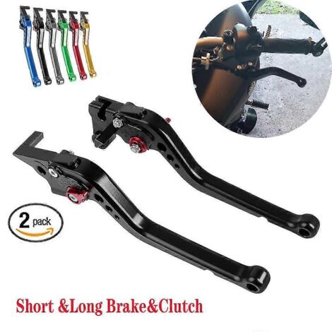 Leviers de frein et d'embrayage courts/longs pour Yamaha FZ1 Fazer, FZ6R, FZ8, XJ6, FZ6, MT-07/09, FZ-09, XSR700, XSR900 et Tracer 900 (2014-2023) - bleu court (1/5)