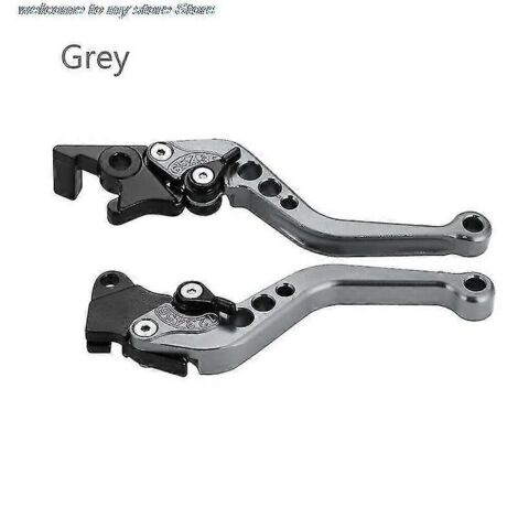 paire de poignées de frein et d'embrayage en alliage pour moto CNC, compatibles avec la modification de motos - Gris (1/5)