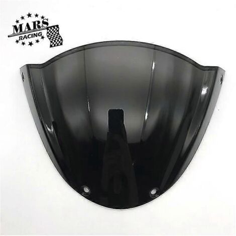 Pare-brise sport pour moto, compatible avec Ducati Monster 796, 696, 1100 et 1100s, double bulle, 2014-2018 - Noir (1/5)