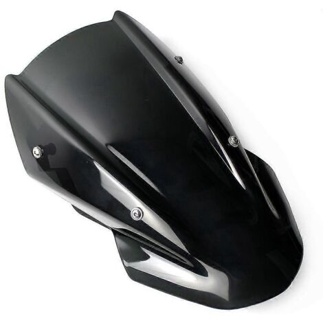 Pare-brise double bulle avec support pour Kawasaki Z650 Z-650 2017 2018 2019 - Fumé (1/5)