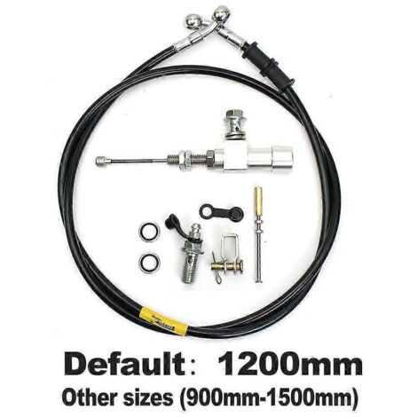 Tige de maître-cylindre d'embrayage hydraulique pour moto, piston de 12,7 mm, M10x1,25 mm, usinée en aluminium CNC, pour motos de motocross et de 2000 pieds – Ensemble argenté (1/5)