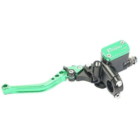Kit maître-cylindre de frein avec réservoir et poignée pour moto de course, 22 mm, compatible Yamaha, Kawasaki et Suzuki (vert, gauche) - Vert (1/5)