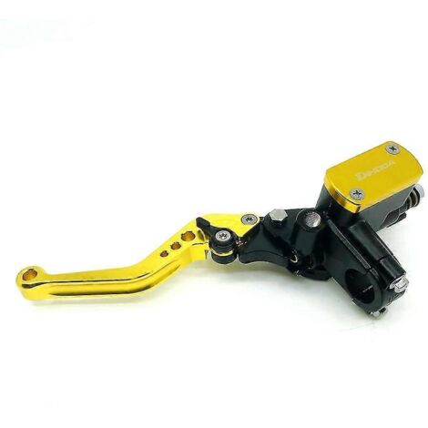 Levier de maître-cylindre de frein et d'embrayage hydraulique universel 7/8" (22 mm), 6 couleurs, pour motos Honda, Yamaha, Suzuki et Kawasaki - Or (gauche) (1/5)