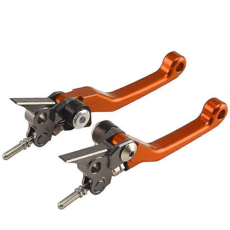 Levier de frein et d'embrayage pliable CNC Pivot pour moto tout-terrain SX XC 65 85 Freerie 250R 250 350 (2014-2018) - Orange (1/4)
