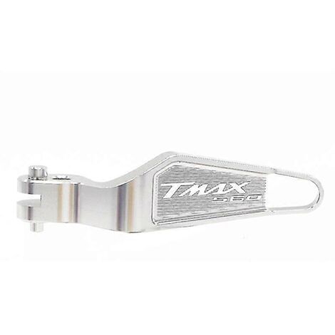 Levier de frein à main de stationnement en aluminium usiné CNC pour moto Yamaha T-Max 560, T-Max 530, T-Max 560 Tech Max et T-Max 530 - Argenté (1/5)