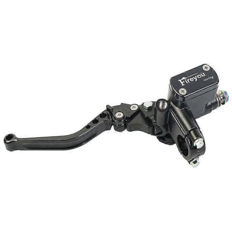 Kit maître-cylindre de frein avec réservoir et poignée pour moto de course, 22 mm, compatible Yamaha, Kawasaki et Suzuki - Noir - Gauche (1/5)