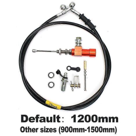 Tige de maître-cylindre d'embrayage hydraulique pour moto, piston de 12,7 mm, pompe de frein, M10x1,25 mm, aluminium usiné CNC, pour motos de motocross et de route - Kit orange (1/5)