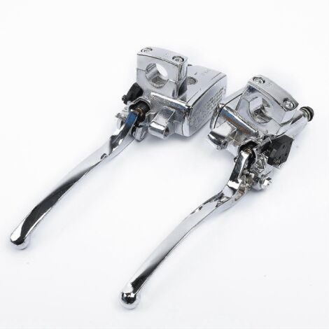1 paire de leviers d'embrayage et de maître-cylindre de frein pour moto Suzuki Intruder 800 1400 1500-- (1/5)