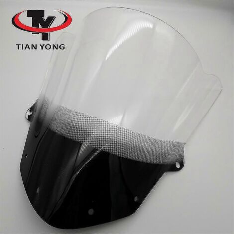 Déflecteur de vent transparent fumé pour pare-brise de moto Kawasaki ZX6R (2009-2017) (1/5)