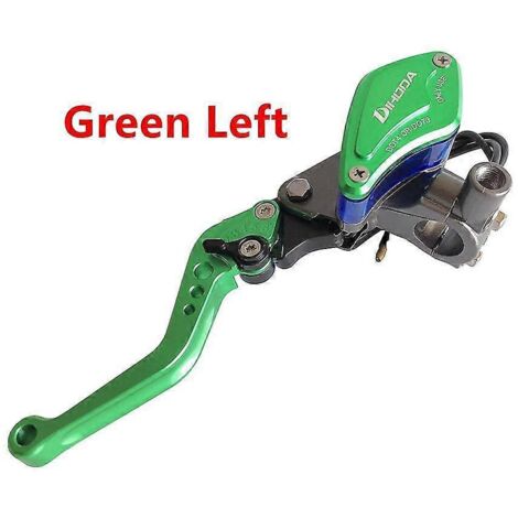 Maître-cylindre de frein et d'embrayage universel 22 mm (7/8") pour motos 50 à 300 cm³ - Vert, côté gauche (1/5)