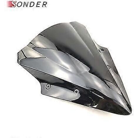 Pare-brise double bulle pour Kawasaki Ninja 650 Ninja650 Ex Ex650 Er 6f Er6f Abs K Krt Edition 2017 2018 2019 - Noir (1/5)