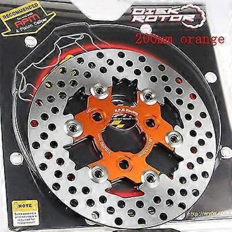 Disque de frein arrière flottant universel en alliage d'aluminium pour moto - 200 mm, diamètre extérieur 200 mm, 220 mm, 260 mm, 3 types, 1 pièce, orange (1/5)