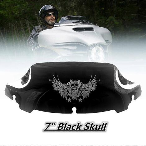 Noir/bleu clair/transparent 4,5" 7" 10,5" Carénage de pare-brise pour Harley Electra Street Glide Touring 2014-2019--11