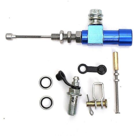 Maître-cylindre d'embrayage hydraulique pour moto, piston de 12,7 mm, tige de pompe de frein M10x1,25 mm, aluminium usiné CNC, pour motos de motocross et de route - bleu (1/5)