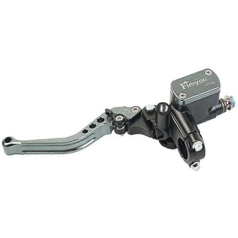 Kit maître-cylindre de frein avec réservoir et poignée pour moto de course, 22 mm, compatible Yamaha, Kawasaki et Suzuki - Gris - Gauche (1/5)