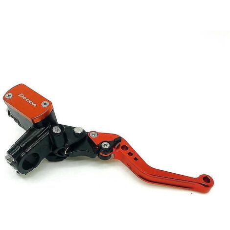 Levier de maître-cylindre de frein et d'embrayage hydraulique universel 7/8" (22 mm), 6 couleurs, pour motos Honda, Yamaha, Suzuki et Kawasaki - Orange droit (1/5)