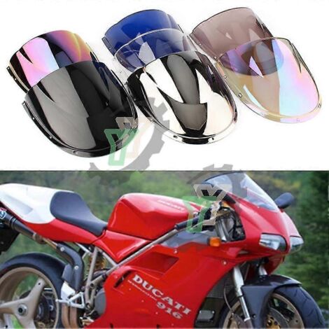 Pour Ducati 748 916 996 998 1994-2000 2001 2002 Cafe Racer - Accessoires moto - Pare-brise - Déflecteur de vent noir (1/4)
