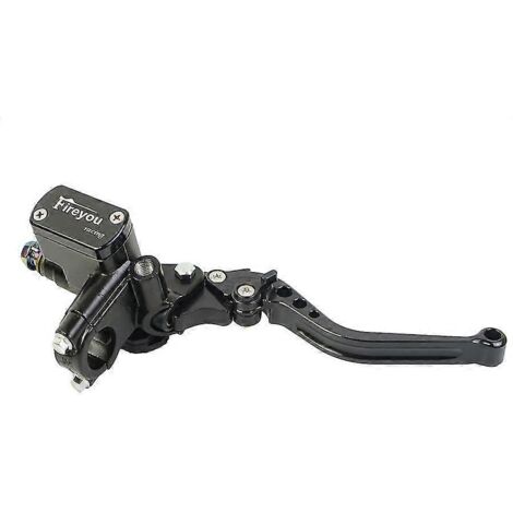 Kit maître-cylindre de frein avec réservoir et poignée pour moto de course, 22 mm, compatible Yamaha, Kawasaki et Suzuki - Noir - Droit (1/5)
