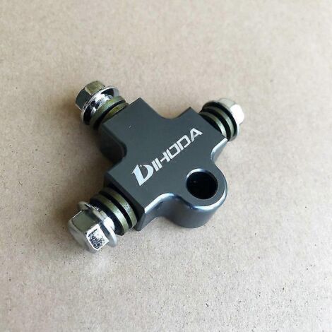Raccord en T à trois voies pour flexible de frein hydraulique de moto, usiné CNC, pour modification de support de tuyauterie - titane (1/5)