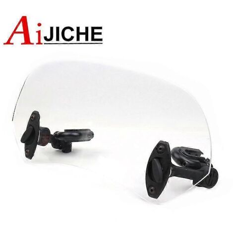 Pour Yamaha Nmax 155 125 Xmax 400 300 Nvx Aerox 155 : pare-brise réglable, extension de pare-brise, déflecteur d'air verrouillable - Petit modèle transparent (1/5)
