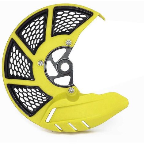 Protection de disque de frein avant pour Yamaha YZ125, YZ250, YZ250F, YZF250, YZ450F, YZ125X, YZ250X, WR250F, WR450F - Jaune (1/5)