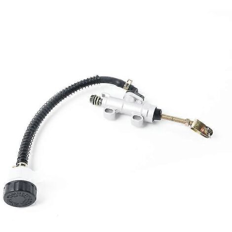 Pompe de frein hydraulique arrière pour moto, quad, moto tout-terrain, réservoir de maître-cylindre de frein, freins de moto ATV - argent (1/4)