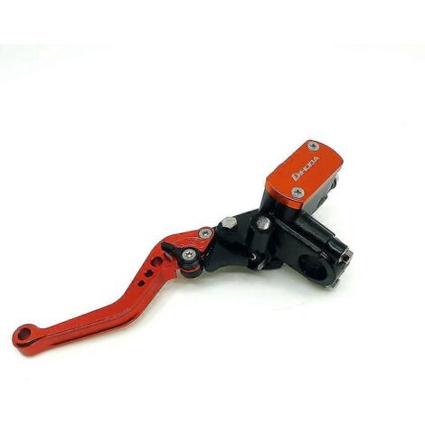 Levier de maître-cylindre de frein et d'embrayage hydraulique universel 7/8" (22 mm), 6 couleurs, pour motos Honda, Yamaha, Suzuki et Kawasaki - Orange gauche (1/5)