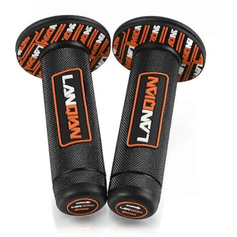 Poignées de guidon et leviers de frein et d'embrayage pivotants pour moto tout-terrain Suzuki DRZ400SM (2000-2017) - Orange