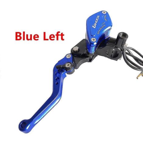 1 pièce, levier d'embrayage hydraulique de guidon 22 mm (7/8") pour moto, maître-cylindre de frein/embrayage pour Yamaha, Kawasaki, Suzuki, Honda - Bleu gauche