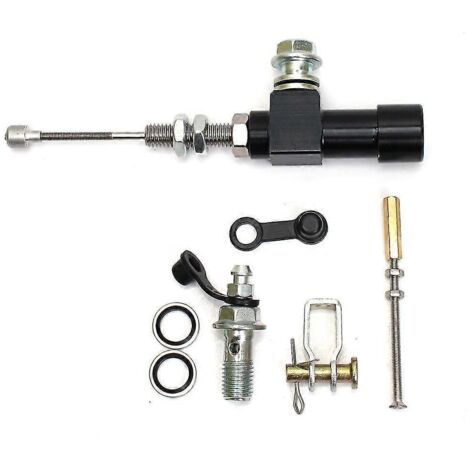 Maître-cylindre d'embrayage hydraulique pour moto, piston de 12,7 mm, tige de pompe de frein M10x1,25 mm, aluminium usiné CNC, pour motos de motocross et de route - noir (1/5)