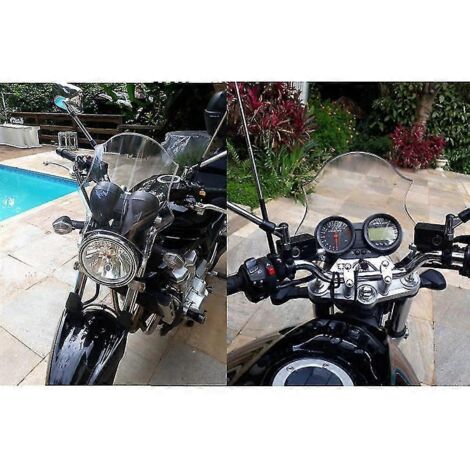 Pare-brise transparent pour Kawasaki ZR-7 750 FS ER-5 ER 500 ABCD Twister (1997-2006) support de phare latéral inclus. (1/5)