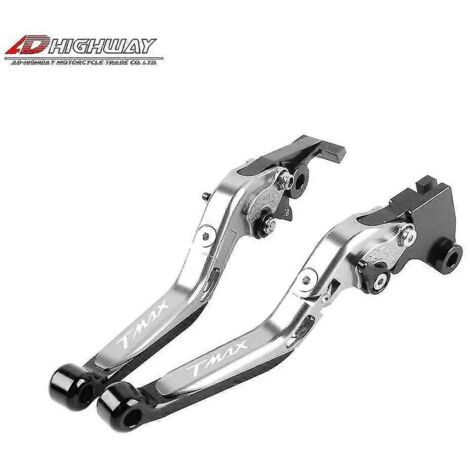 Leviers de frein et d'embrayage pliables, extensibles et réglables pour Yamaha T-Max 530 DX/SX (2012-2019), T-Max 500 (2008-2011) et T-Max 560 (2020-2021) – Noir titane (1/5)