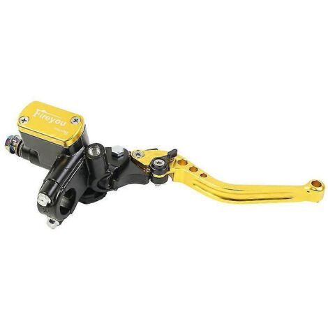 Kit maître-cylindre de frein avec réservoir et poignée pour moto de course, 22 mm, compatible Yamaha, Kawasaki et Suzuki - Or - Droit (1/5)