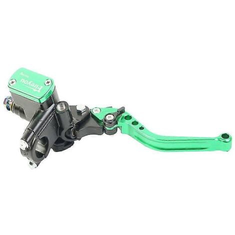 Kit maître-cylindre de frein avec réservoir et poignée pour moto de course, 22 mm, compatible Yamaha, Kawasaki et Suzuki - Vert - Droit (1/5)