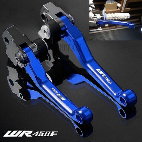 Leviers de frein et d'embrayage pivotants en aluminium CNC pour moto tout-terrain Yamaha WR450F (2005-2018) - WR450F 2016-2018 (1/4)